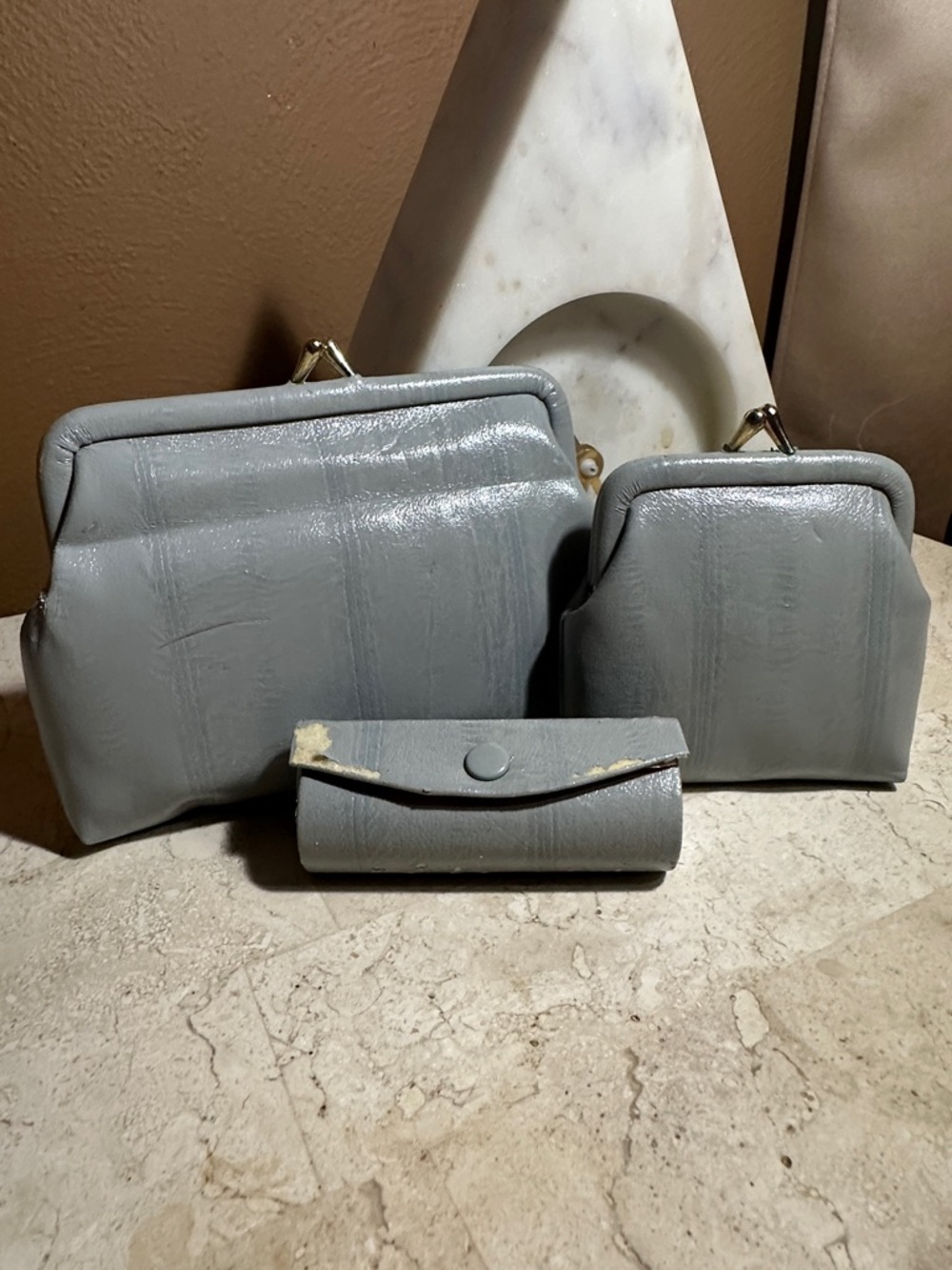 Gray Women’s Three-Piece Cosmetic and Accessory Set